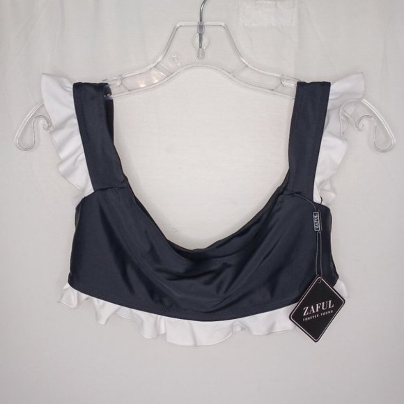Zaful Ruffle Swim Top NWT Size 6 - Picture 1 of 4